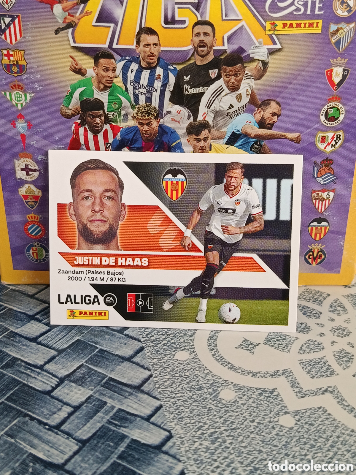 Colecionismo Cromos antigos: DE HAAS VALENCIA ULTIMOS FICHAJES N&ordm; 9 LIGA ESTE 26 27 2026 2027 PANINI