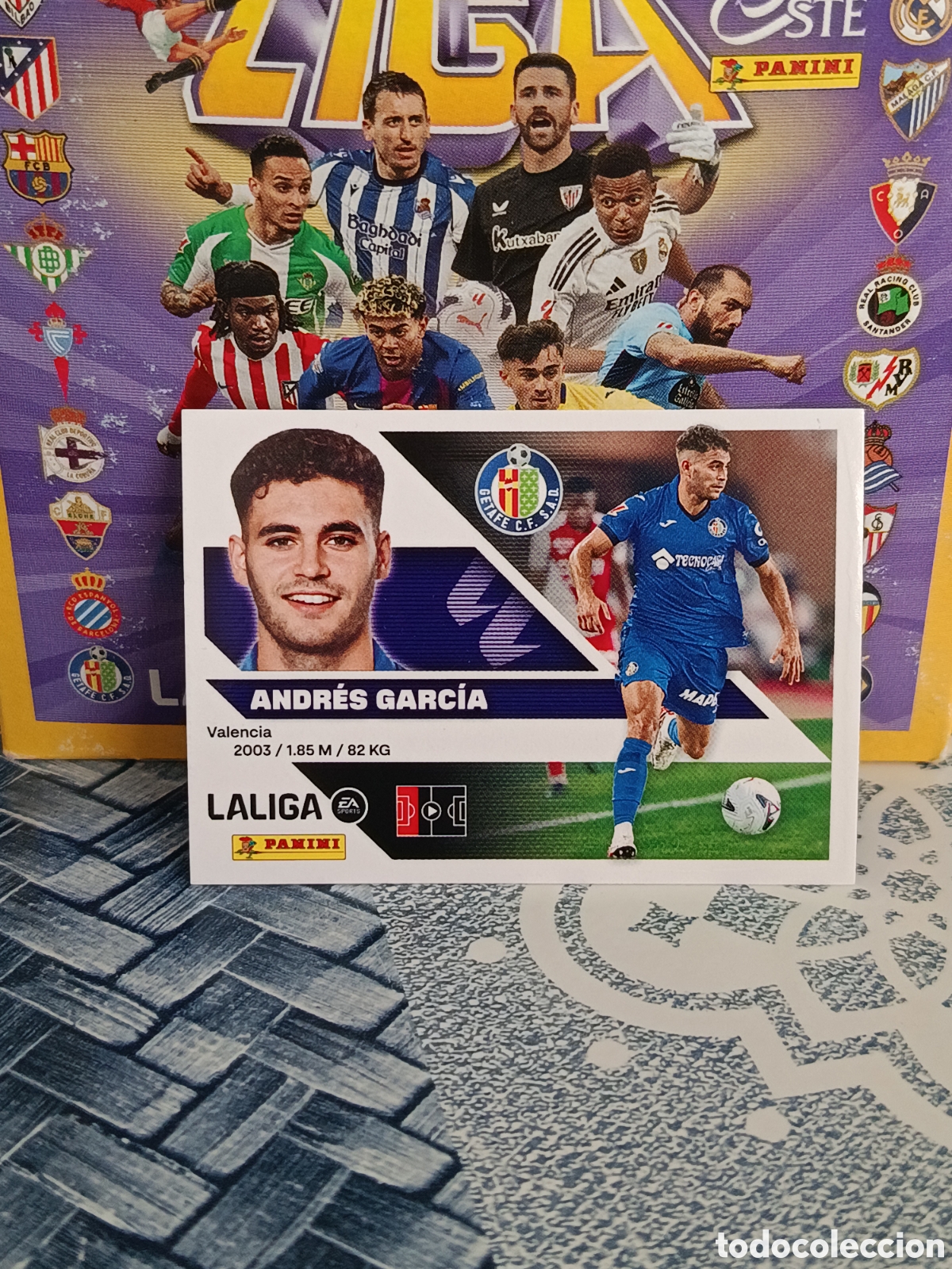 Coleccionismo cromos antiguos: ANDRES GARCIA GETAFE ULTIMOS FICHAJES N&ordm; 18 LIGA ESTE 26 27 2026 2027 PANINI