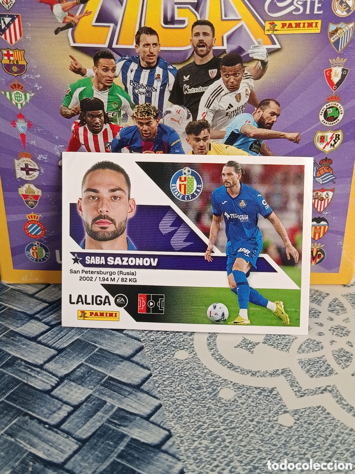 Coleccionismo cromos antiguos: SAZONOV GETAFE ULTIMOS FICHAJES N&ordm; 31 LIGA ESTE 26 27 2026 2027 PANINI
