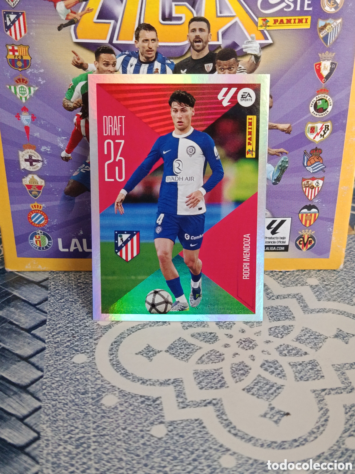 Colecionismo Cromos antigos: RODRI MENDOZA ATLETICO DE MADRID DRAFT 23 N&ordm; 21 LIGA ESTE 26 27 2026 2027 PANINI