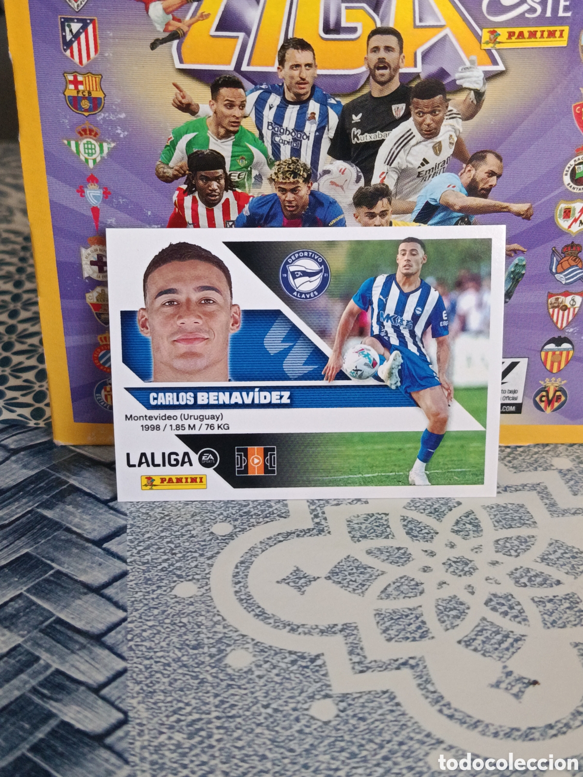 Collectionnisme Cartes &agrave; collectionner anciennes: BENAVIDEZ ALAVES N&ordm; 11 LIGA ESTE 26 27 2026 2027 PANINI &rdquo;NUEVO DE SOBRE&rdquo;