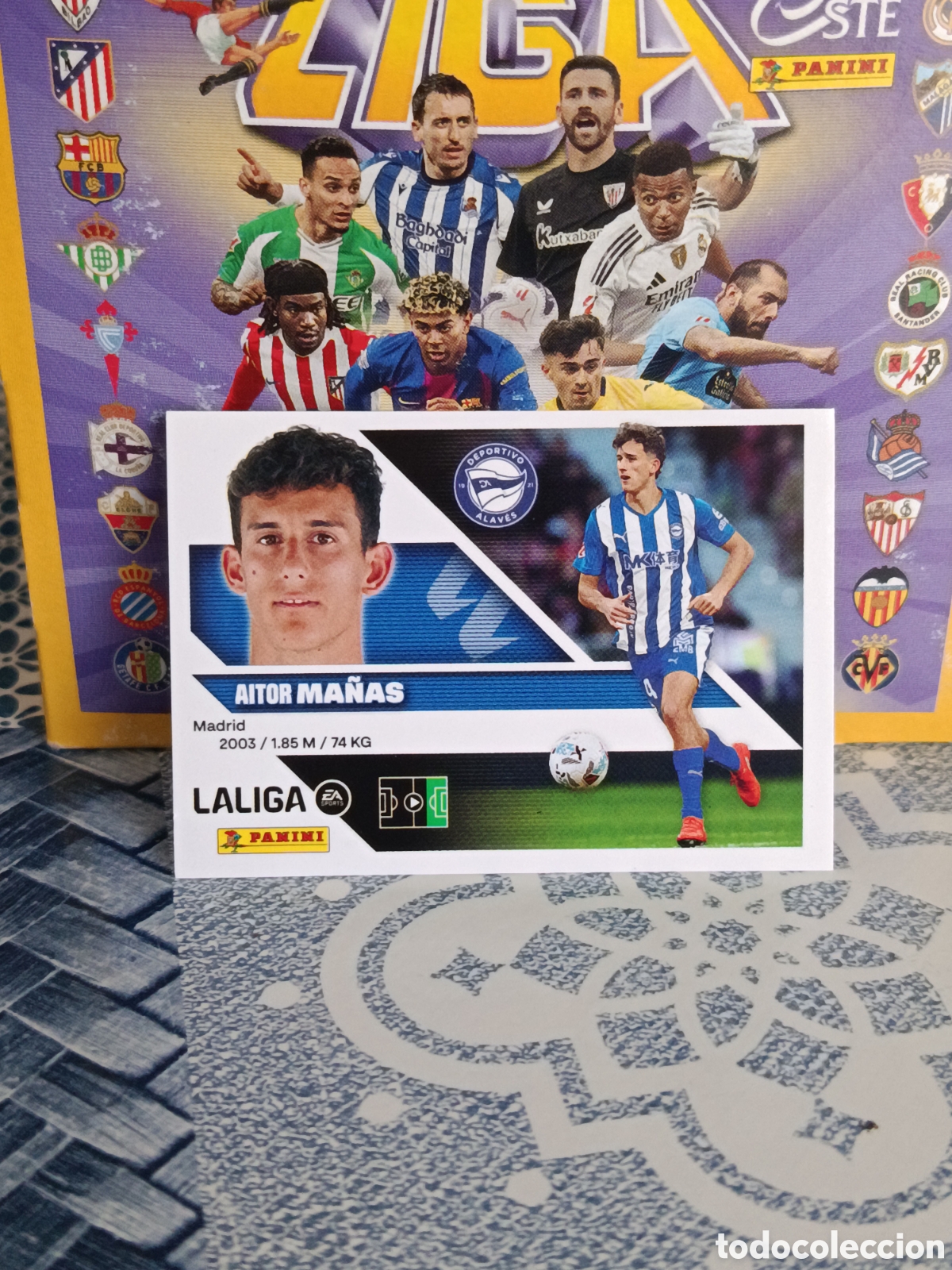 Collectionnisme Cartes &agrave; collectionner anciennes: MA&Ntilde;AS ALAVES N&ordm; 18 B LIGA ESTE 26 27 2026 2027 PANINI &rdquo;NUEVO DE SOBRE&rdquo;