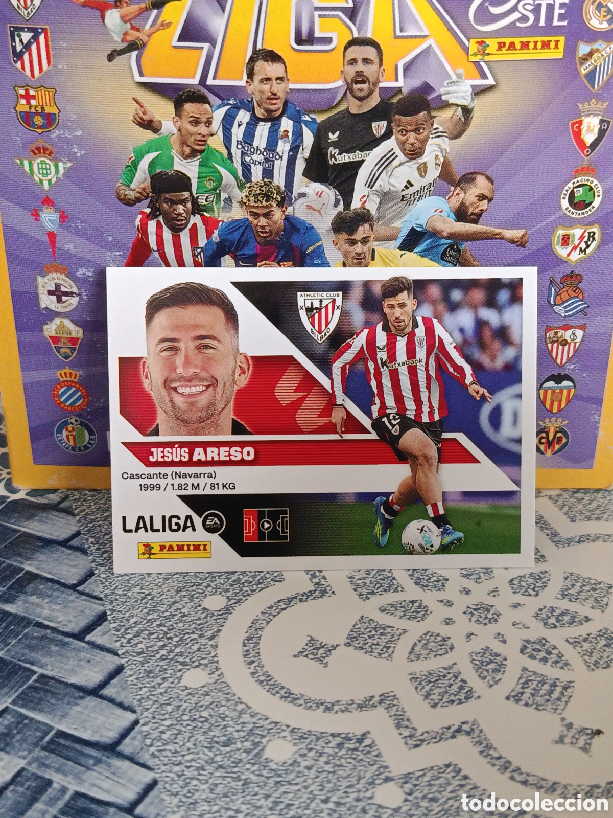 Collectionnisme Cartes &agrave; collectionner anciennes: ARESO ATHLETIC CLUB N&ordm; 5 LIGA ESTE 26 27 2026 2027 PANINI &rdquo;NUEVO DE SOBRE&rdquo;