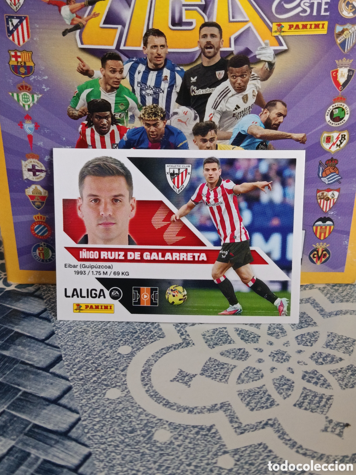 Collectionnisme Cartes &agrave; collectionner anciennes: RUIZ DE GALARRETA ATHLETIC CLUB N&ordm; 11 LIGA ESTE 26 27 2026 2027 PANINI &rdquo;NUEVO DE SOBRE&rdquo;