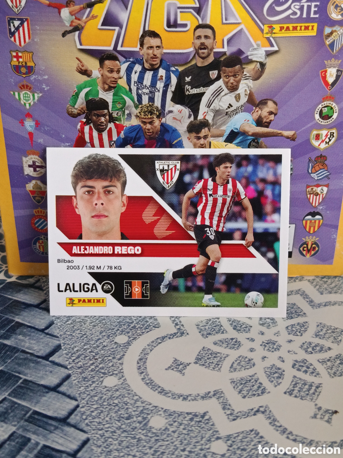 Collectionnisme Cartes &agrave; collectionner anciennes: REGO ATHLETIC CLUB N&ordm; 12 LIGA ESTE 26 27 2026 2027 PANINI &rdquo;NUEVO DE SOBRE&rdquo;