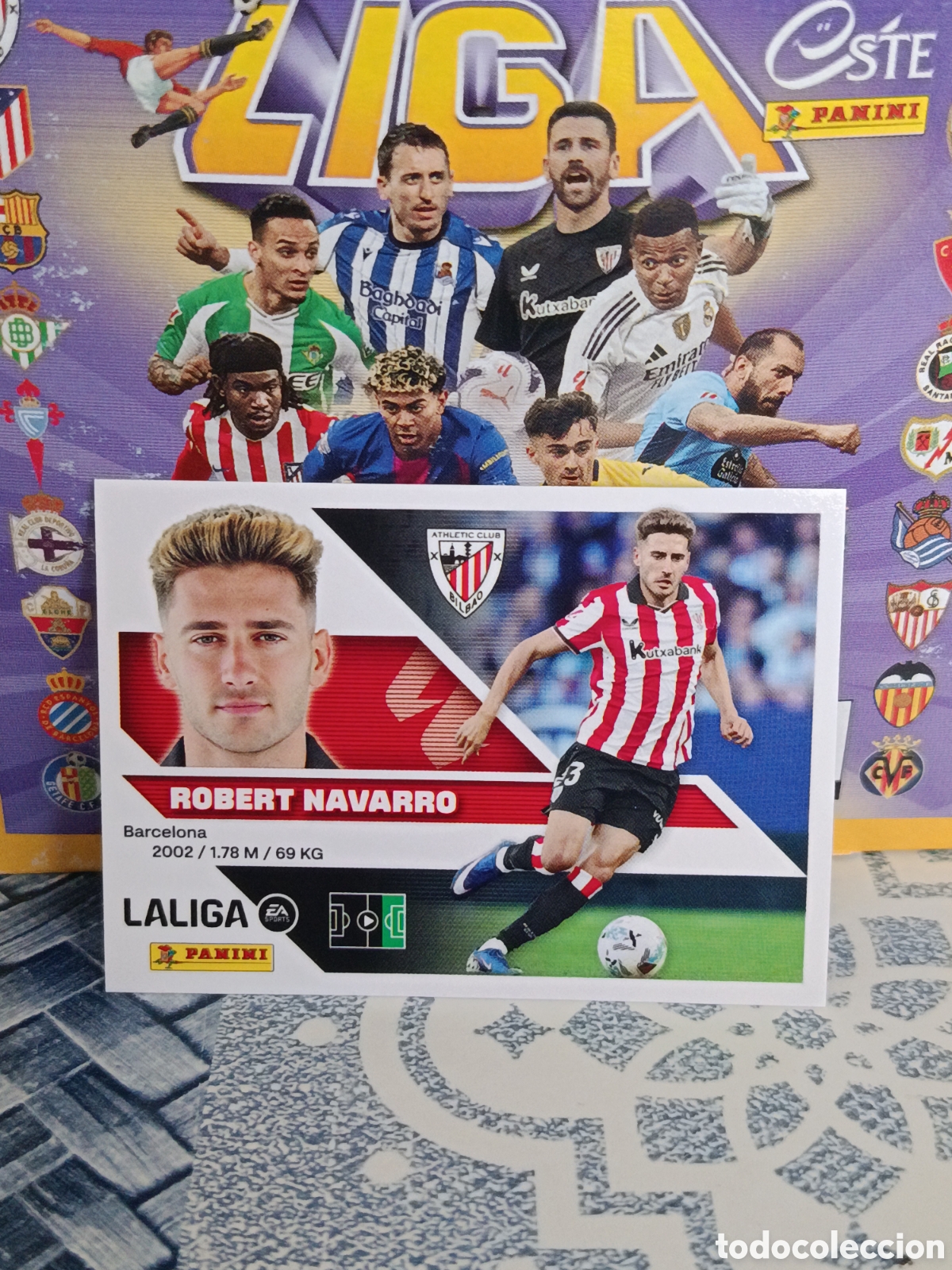 Collectable Antique Stickers: ROBERT NAVARRO ATHLETIC CLUB N&ordm; 17 A LIGA ESTE 26 27 2026 2027 PANINI &rdquo;NUEVO DE SOBRE&rdquo;