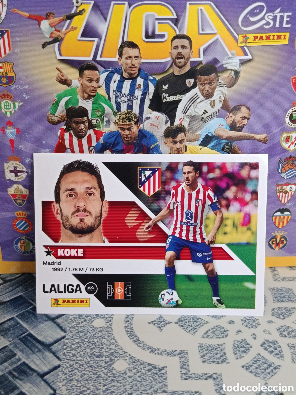 Colecionismo Cromos antigos: KOKE ATLETICO DE MADRID N&ordm; 11 LIGA ESTE 26 27 2026 2027 PANINI &rdquo;NUEVO DE SOBRE&rdquo;