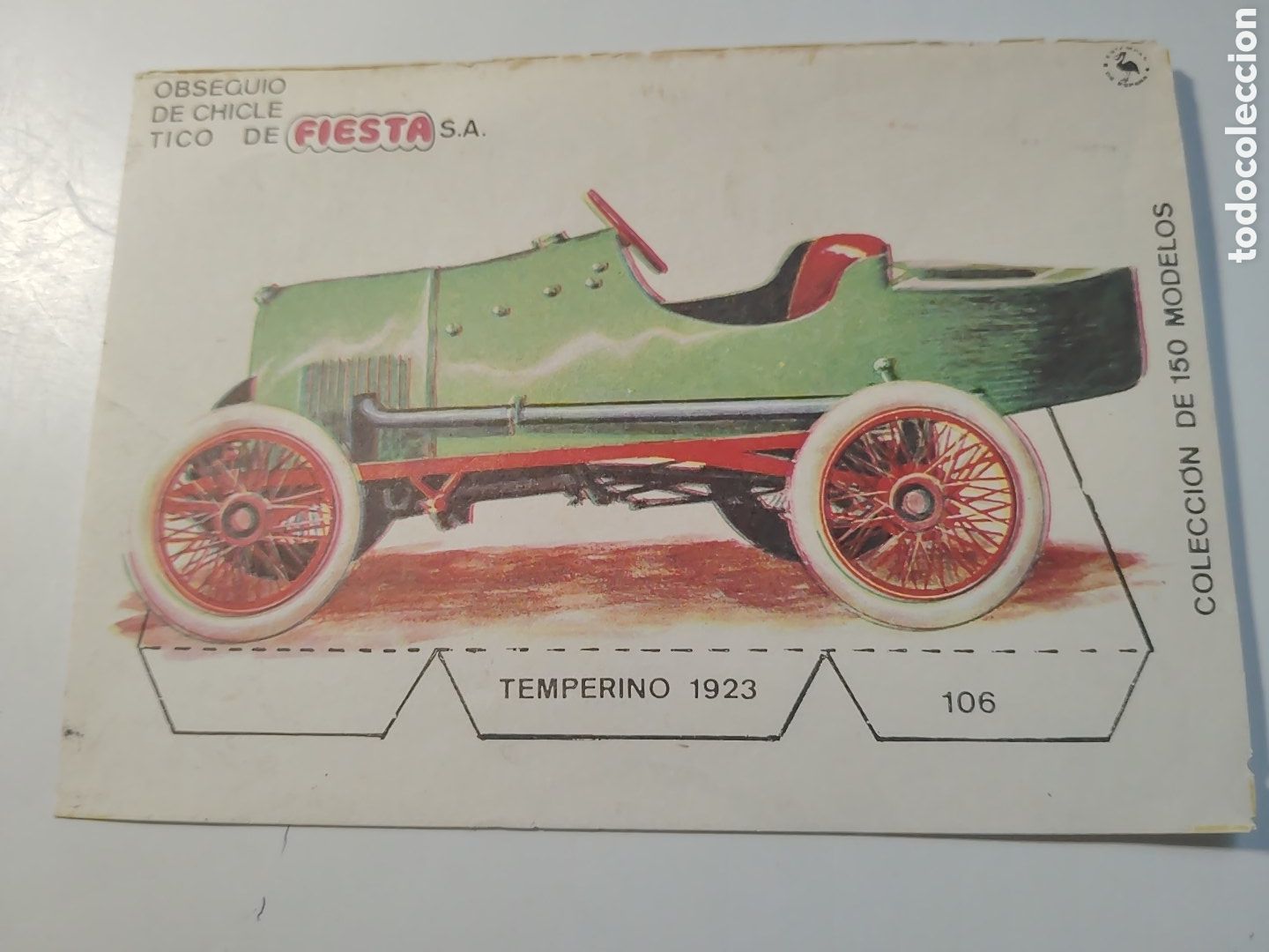 Collectable Antique Stickers: Temperino 1923. Obsequio de chicle Tico de Fiesta S.A.