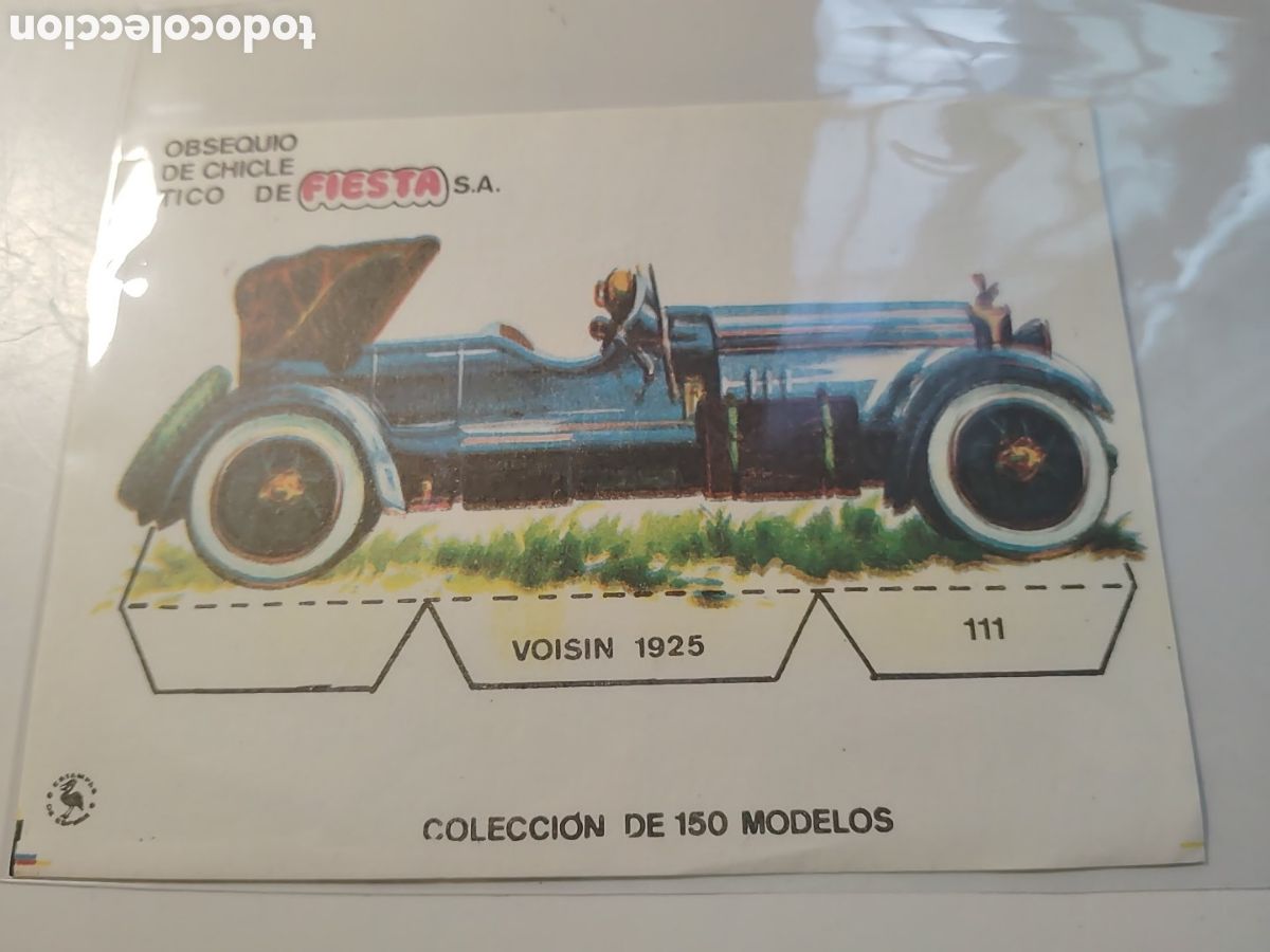 Colecionismo Cromos antigos: Voisin 1925. Obsequio de chicle Tico de Fiesta S.A.
