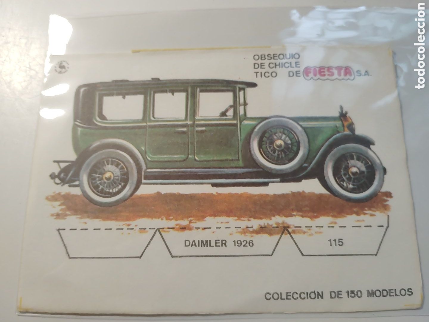 Sammeln alte Sammelbilder: Daimler 1926. Obsequio de chicle Tico de Fiesta S.A.