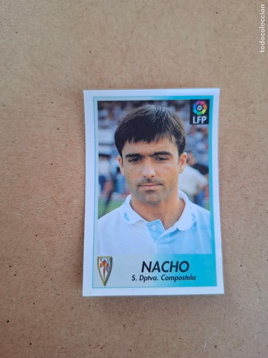 Collectable Antique Stickers: BOLLYCAO 96 97 1996 1997 - 59 NACHO - COMPOSTELA ( TRASERA SIGUE LA LIGA ) NUNCA PEGADO