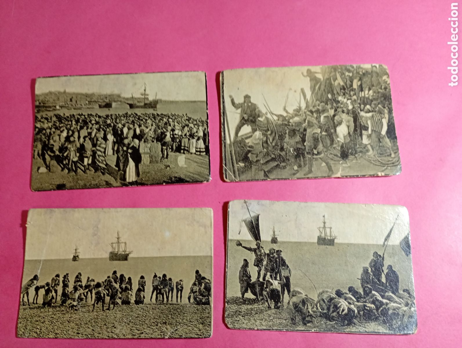 Collectable Antique Stickers: LA VIDA DE CRISTOBAL COLON Y SU... CHOCOLATE MUNDIAL HOAQUIB LLOVERAS 15 SERIE A Y 15 SERIE B