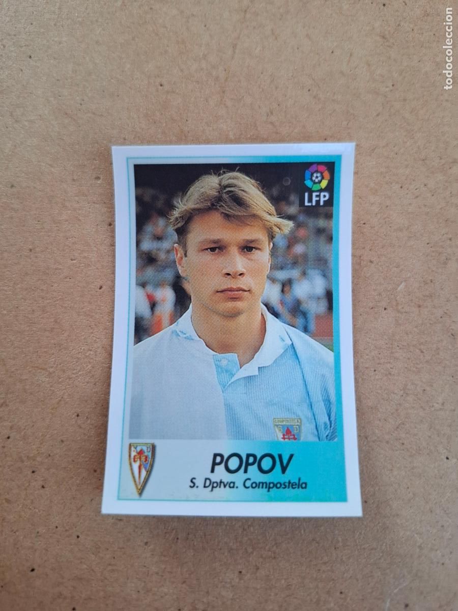 Collectionnisme Cartes &agrave; collectionner anciennes: BOLLYCAO 96 97 1996 1997 - 63 POPOV - COMPOSTELA ( TRASERA SIGUE LA LIGA ) NUNCA PEGADO
