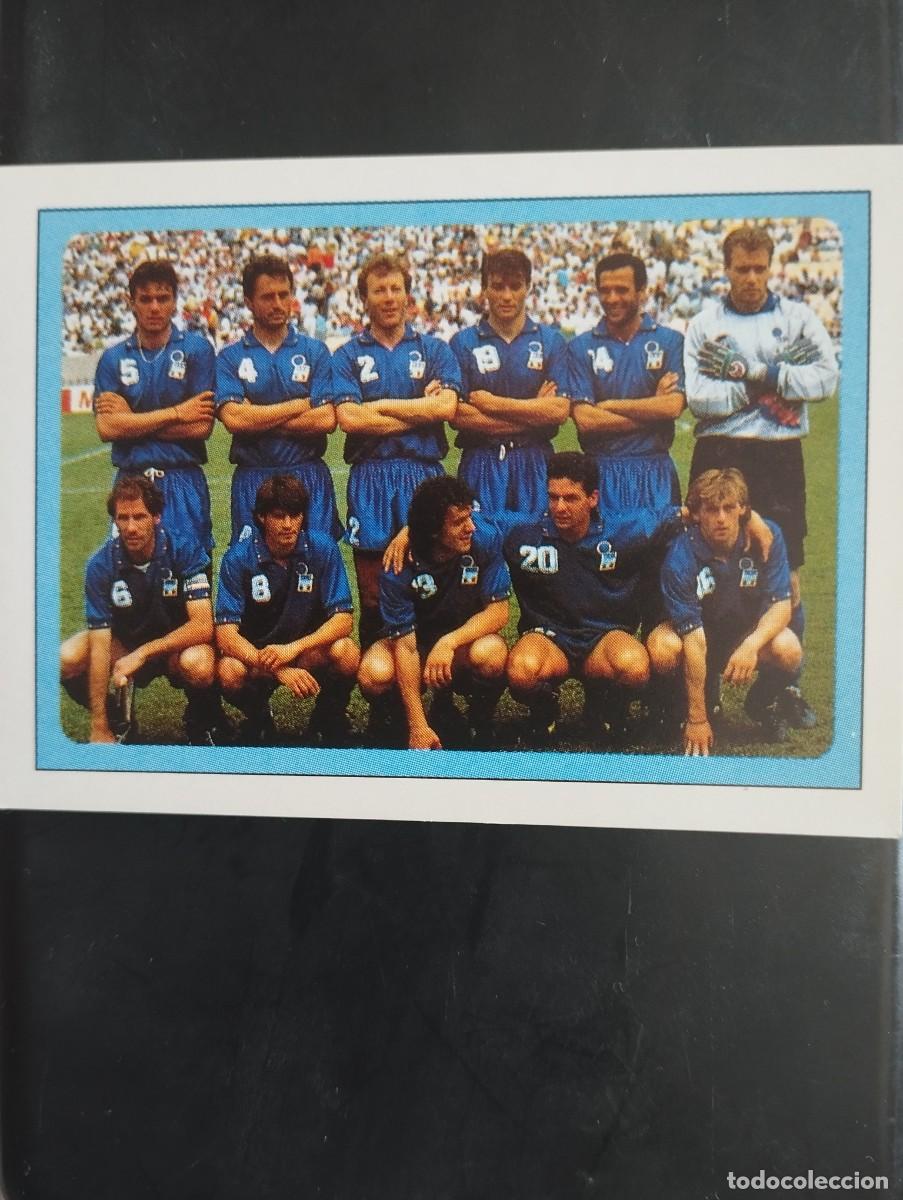Colecionismo Cromos antigos: Mundial USA 1994 Ediciones Estadio Cromo n&uacute;mero 257 Alineaci&oacute;n Italia