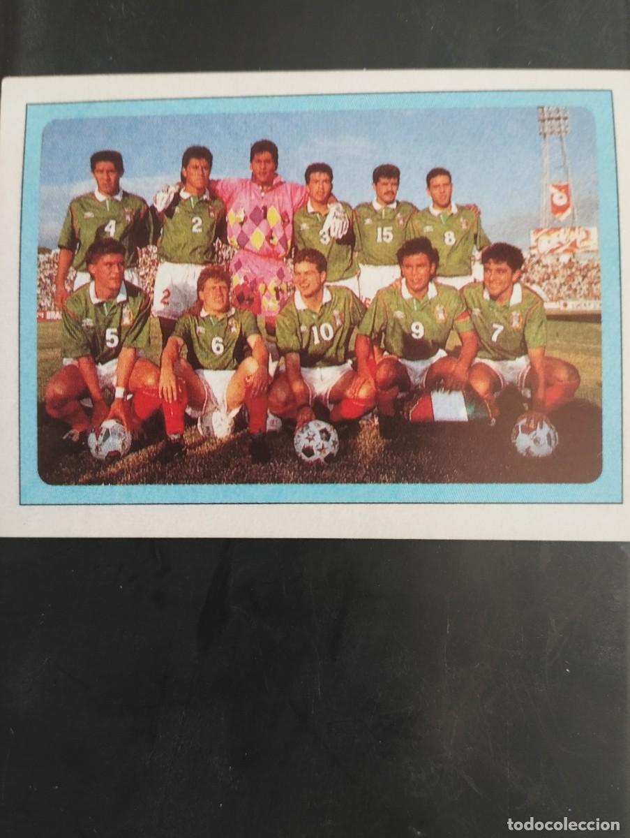 Collezionismo Figurine antiche: Mundial USA 1994 Ediciones Estadio Cromo n&uacute;mero 295 Alineaci&oacute;n Mexico