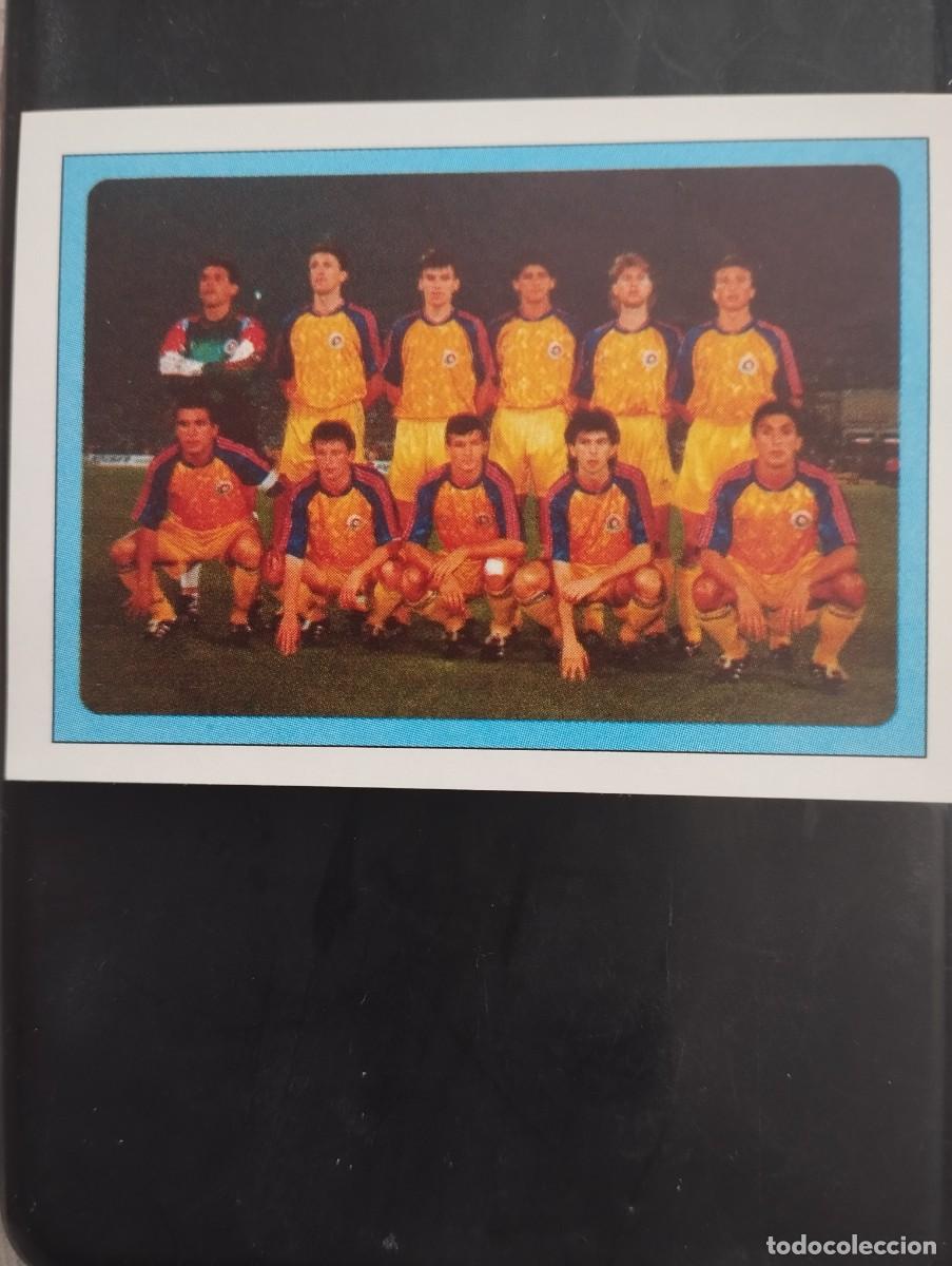 Collectionnisme Cartes &agrave; collectionner anciennes: Mundial USA 1994 Ediciones Estadio Cromo n&uacute;mero 352 Alineaci&oacute;n Ruman&iacute;a