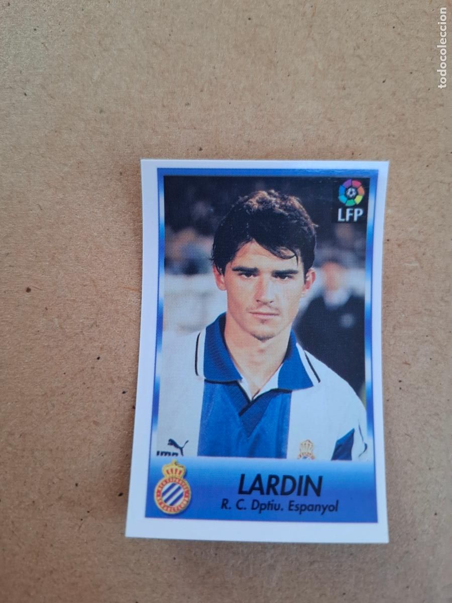 Sammeln alte Sammelbilder: BOLLYCAO 96 97 1996 1997 - 90 LARDIN - RCD. ESPANYOL ( TRASERA TE PRESENTA F&Uacute;TBOL ) NUNCA PEGADO