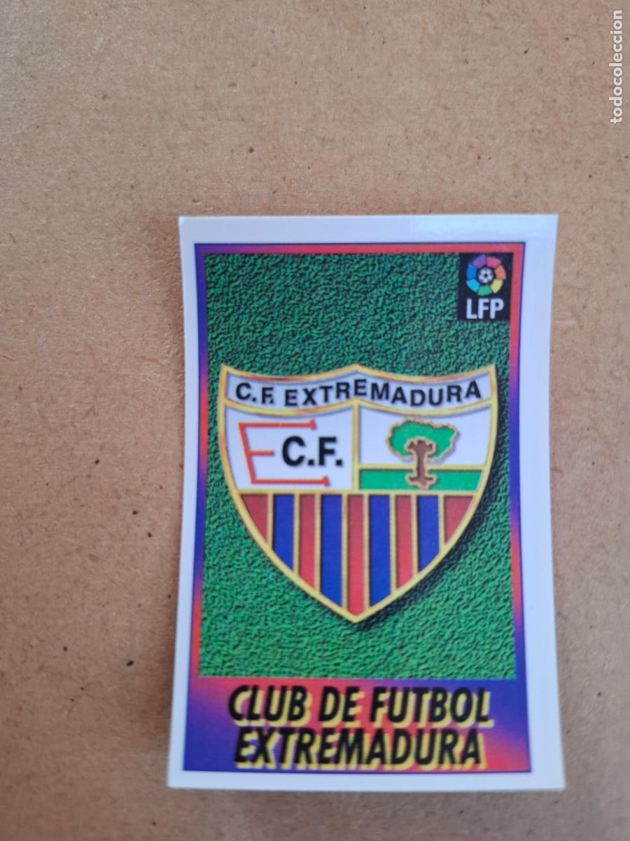 Collectable Antique Stickers: BOLLYCAO 96 97 1996 1997 - 92 ESCUDO - CF. EXTREMADURA ( TRASERA TE PRESENTA F&Uacute;TBOL ) NUNCA PEGADO