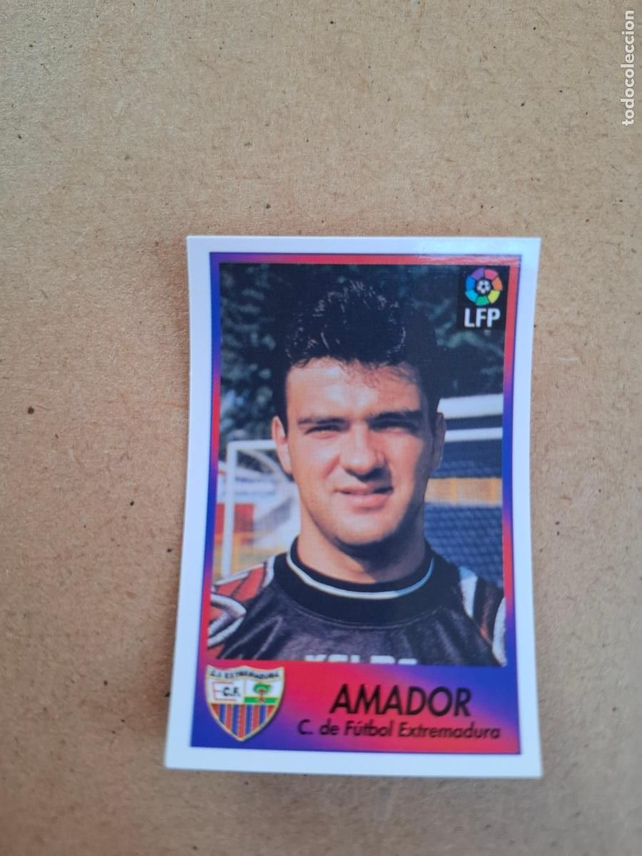Collectable Antique Stickers: BOLLYCAO 96 97 1996 1997 - 93 AMADOR - CF. EXTREMADURA ( TRASERA TE PRESENTA F&Uacute;TBOL ) NUNCA PEGADO