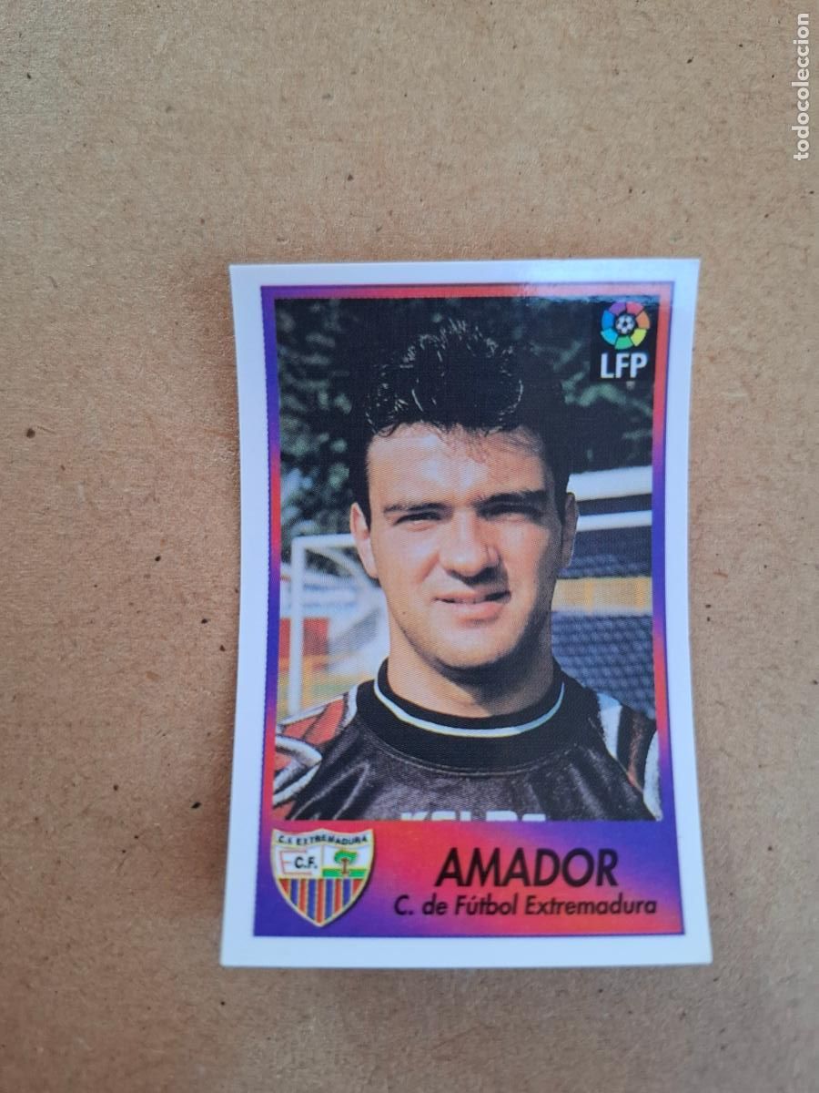 Collectable Antique Stickers: BOLLYCAO 96 97 1996 1997 - 93 AMADOR - CF. EXTREMADURA ( TRASERA SIGUE LA LIGA ) NUNCA PEGADO