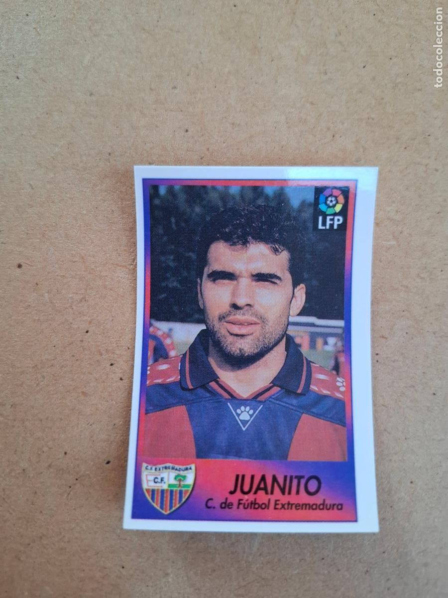 Collectable Antique Stickers: BOLLYCAO 96 97 1996 1997 - 94 JUANITO - CF. EXTREMADURA ( TRASERA TE PRESENTA F&Uacute;TBOL ) NUNCA PEGADO