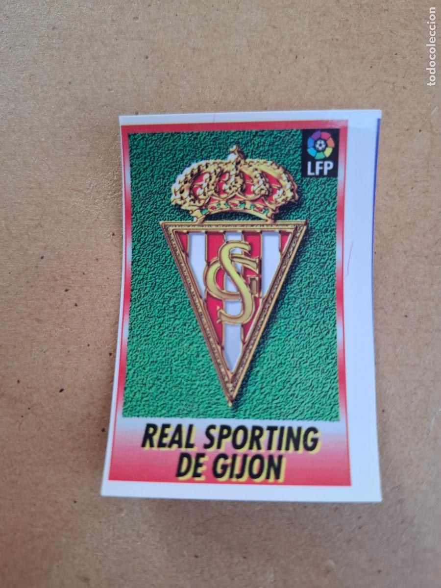Collectable Antique Stickers: BOLLYCAO 96 97 1996 1997 - 105 ESCUDO REAL SPORTING ( TRASERA TE PRESENTA F&Uacute;TBOL ) NUNCA PEGADO
