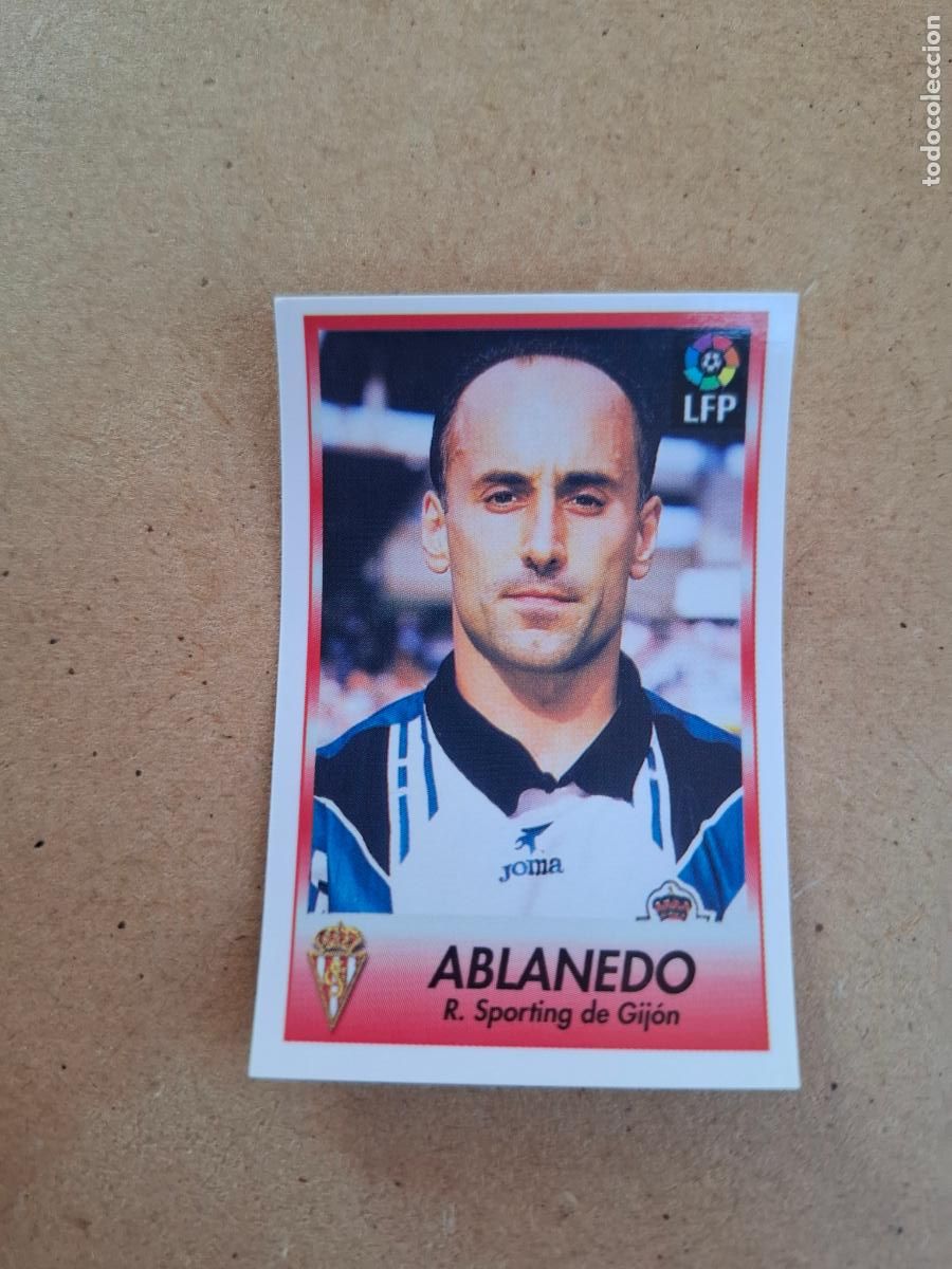 Collectable Antique Stickers: BOLLYCAO 96 97 1996 1997 - 106 ABLANEDO - REAL SPORTING ( TRASERA TE PRESENTA F&Uacute;TBOL ) NUNCA PEGADO