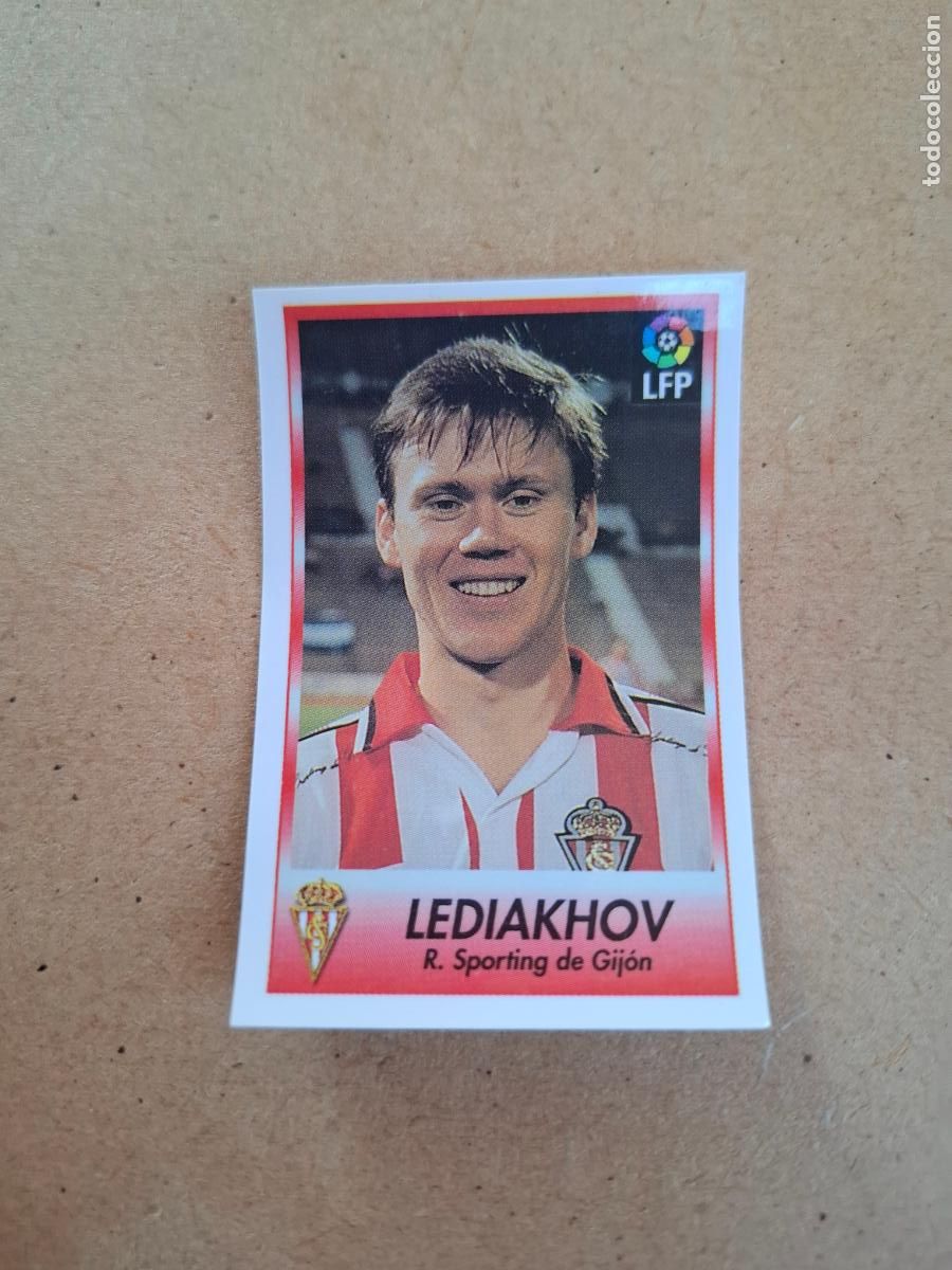 Collectable Antique Stickers: BOLLYCAO 96 97 1996 1997 - 112 LEDIAKHOV - REAL SPORTING ( TRASERA SIGUE LA LIGA ) NUNCA PEGADO