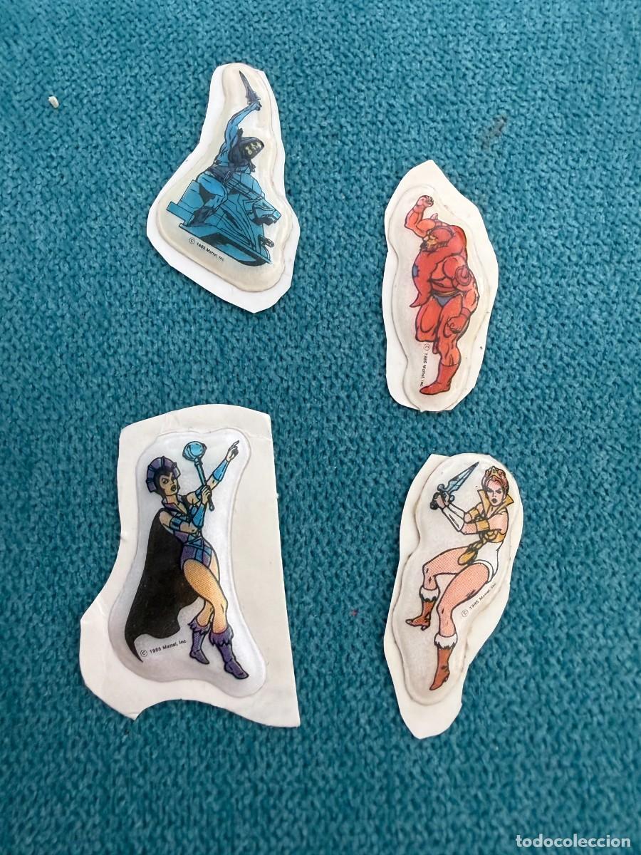 Collectable Antique Stickers: 4 cromos acolchados Masters del Universo Heman Matutano Fritolay
