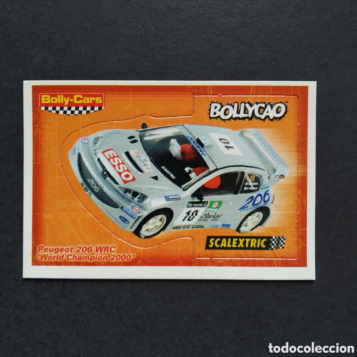 Collezionismo Figurine antiche: CROMO - PEUGEOT 206 WRC &rdquo;WORLD CHAMPION 2000&rdquo; - BOLLY-CARS - BOLLYCAO / SCALEXTRIC - A&Ntilde;O 2001