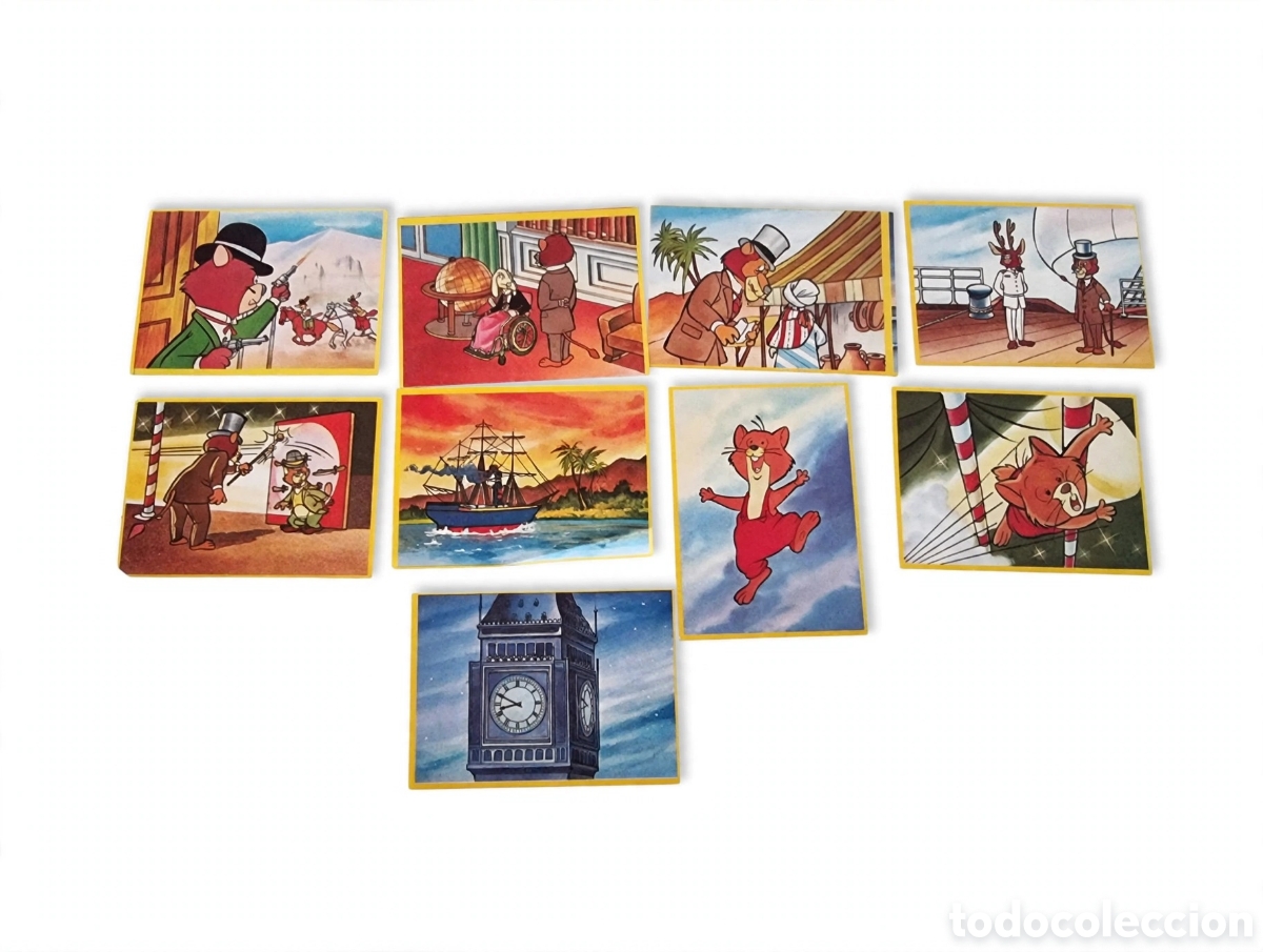 Coleccionismo cromos antiguos: Lote 9 cromos La vuelta al mundo de Willy Fog. Originales