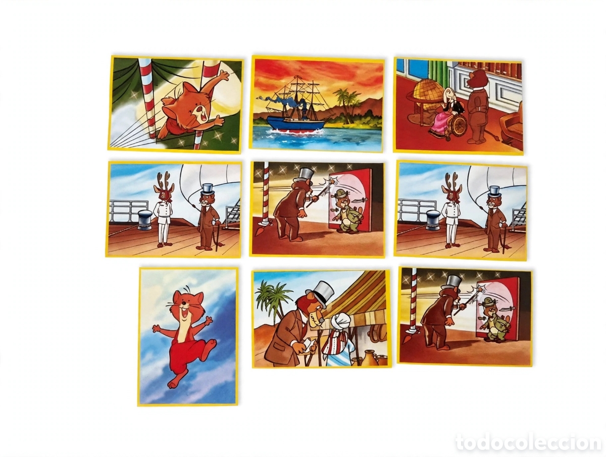Colecionismo Cromos antigos: Lote 9 cromos Willy Fog. Originales. A&ntilde;os 80.
