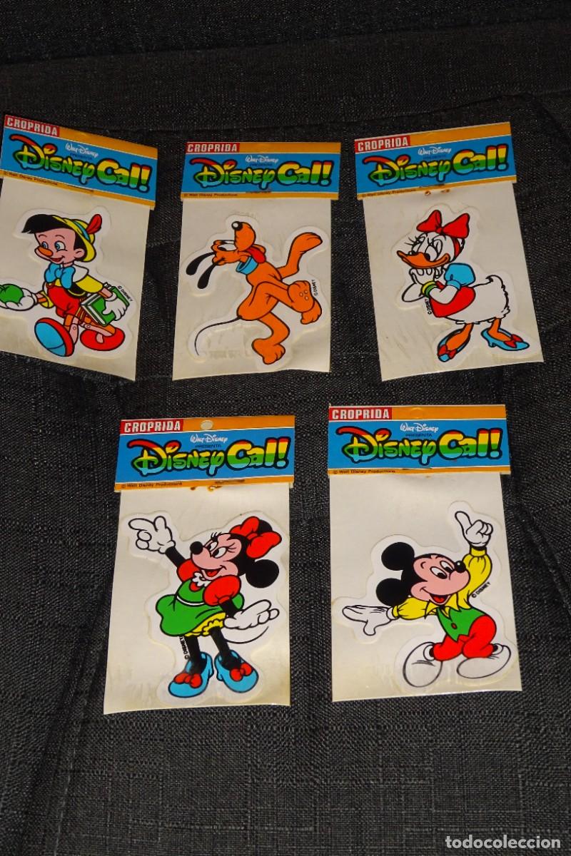 Coleccionismo cromos antiguos: LOTE DE 5 PEGATINAS WALT DISNEY ( COPRIDA MADE IN SPAIN ) A&Ntilde;OS 80 , EN SU BLISTER SIN ABRIR