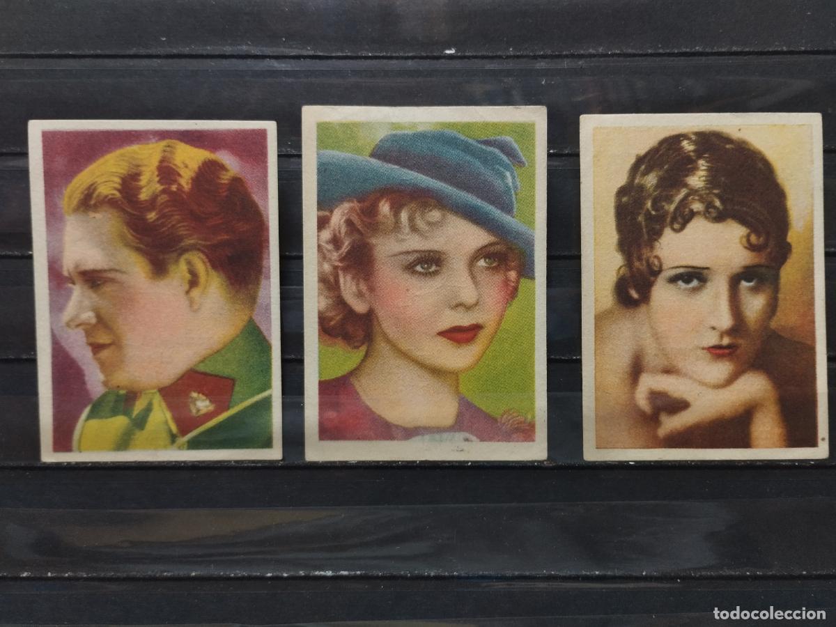 Collectionnisme Cartes &agrave; collectionner anciennes: BAR GUINEA. SECCION DE HELADOS. 3 CROMOS DE ACTORES Y ACTRICES DE CINE. LEER DESCRIPCION.