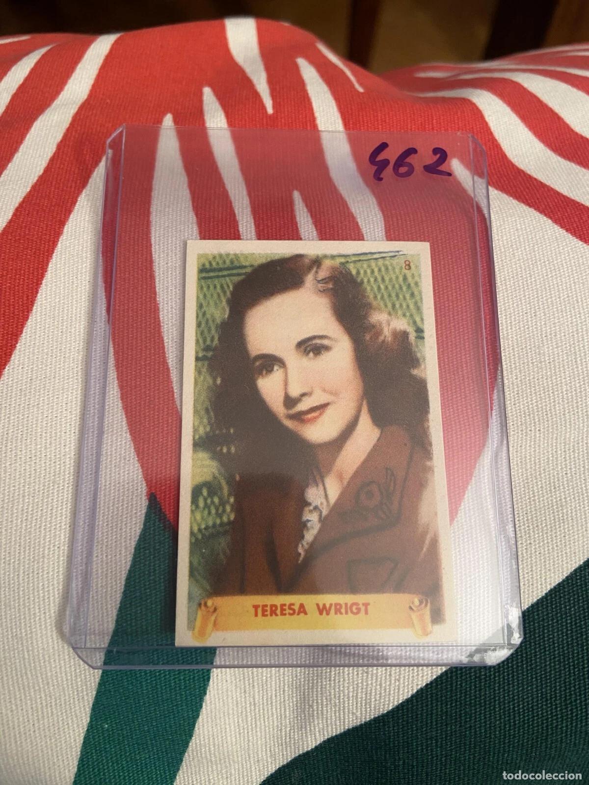 Coleccionismo cromos antiguos: CROMO SIN PEGAR NUNCA PEGADO 1948 CINE TERESA WRIGHT # 8 DENTICLOR BRUGUERA