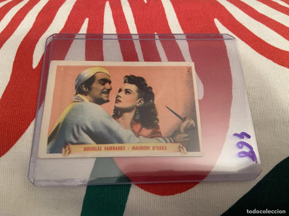 Collezionismo Figurine antiche: CROMO SIN PEGAR NUNCA PEGADO 1948 CINE DOUGLAS FAIRBANKS MAUREEN O'HARA # 2 DENTICLOR BRUGUERA
