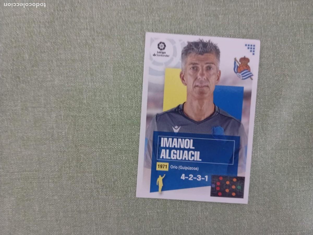 Collectionnisme Cartes &agrave; collectionner anciennes: Imanol Alguacil Entrenador Real Sociedad Liga Este 2020-2021