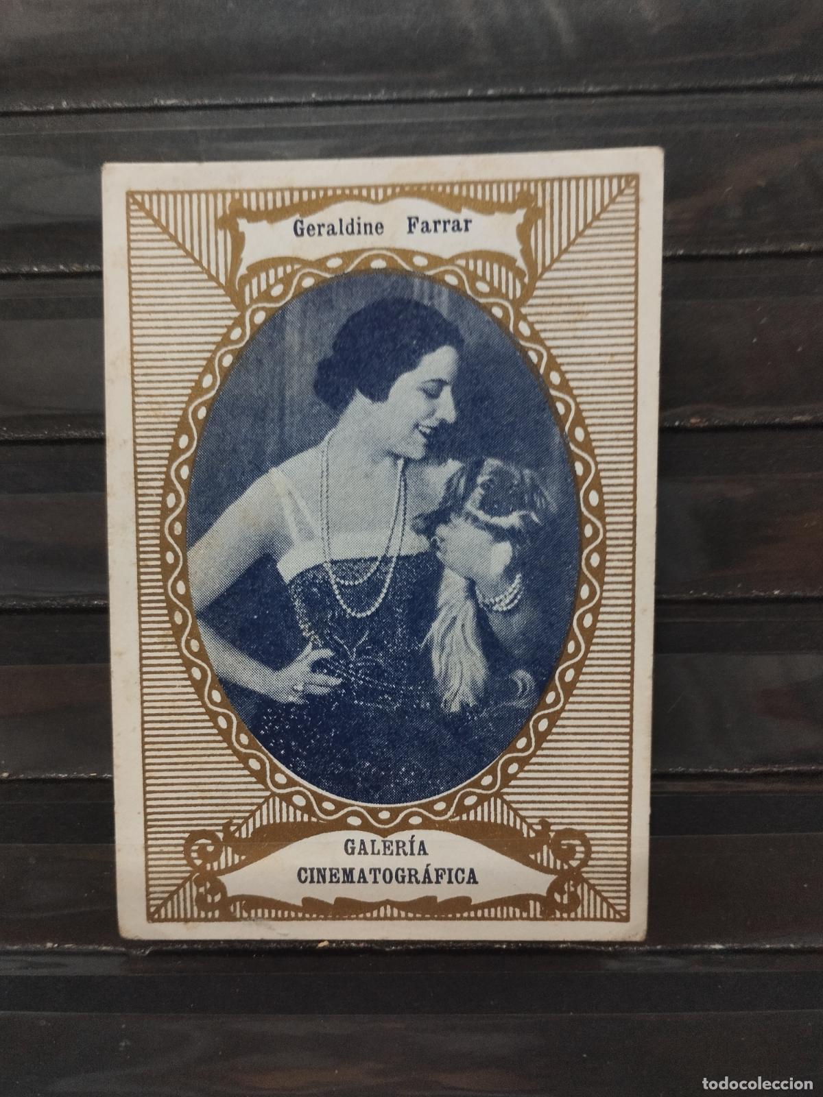 Collectionnisme Cartes &agrave; collectionner anciennes: CHOCOLATES RIUCORD. CINE. ACTRICES. GALERIA CINEMATOGRAFICA. SERIE A N&ordm; 6. GERALDINE FARRAR.