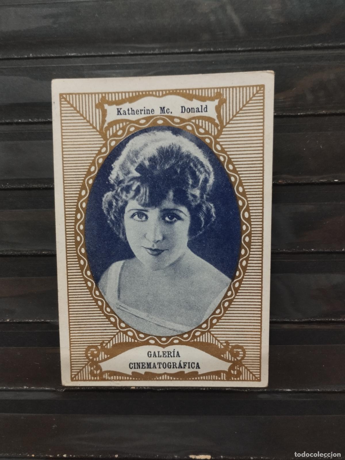 Collectable Antique Stickers: CHOCOLATES GUILLEN. CINE. ACTRICES. GALERIA CINEMATOGRAFICA. SERIE A N&ordm; 18. KHATERINE MC. DONALD.