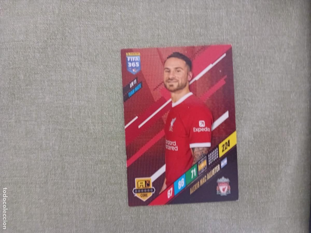 Collectionnisme Cartes &agrave; collectionner anciennes: LIV 11 LIV11 FIFA 365 2024 ADRENALYN XL ALEXIS MAC ALLISTER LIVERPOOL PANINI 24 2023 23 CARD