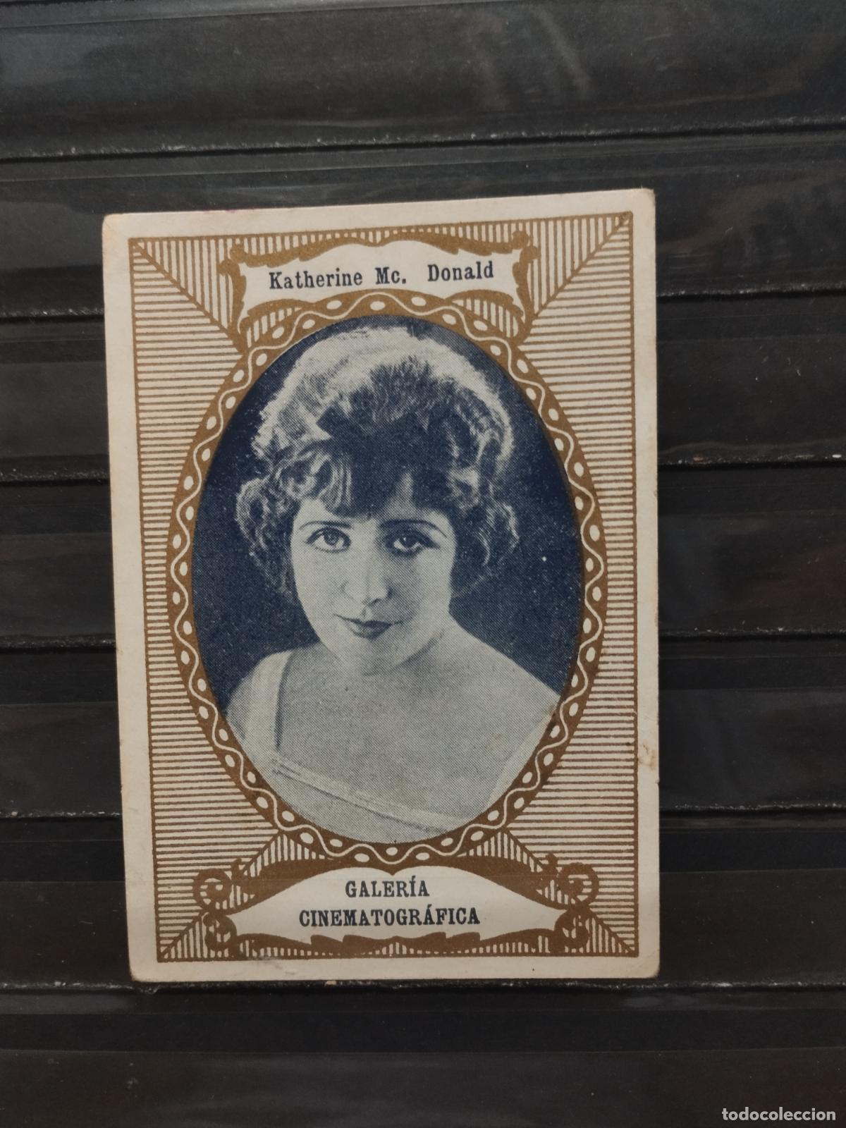 Collectable Antique Stickers: CHOCOLATES ORTHI. CINE. ACTRICES. GALERIA CINEMATOGRAFICA. SERIE A N&ordm; 18. KATHERINE MC. DONALD.