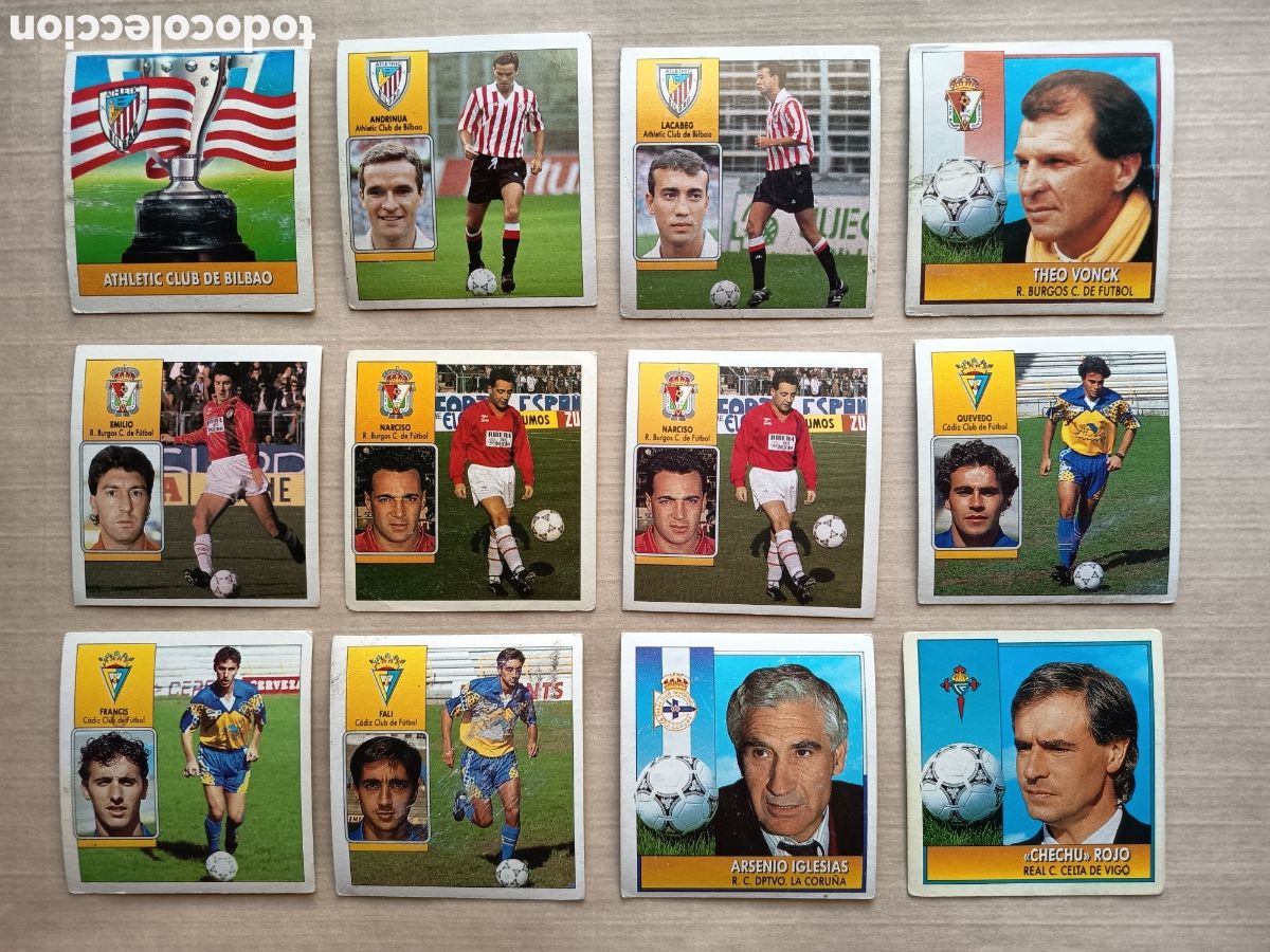 Collectionnisme Cartes &agrave; collectionner anciennes: Lote de +- 36 Cromos Liga 92-93 1992-93 1993 1994 EDICIONES COLECCIONES ESTE