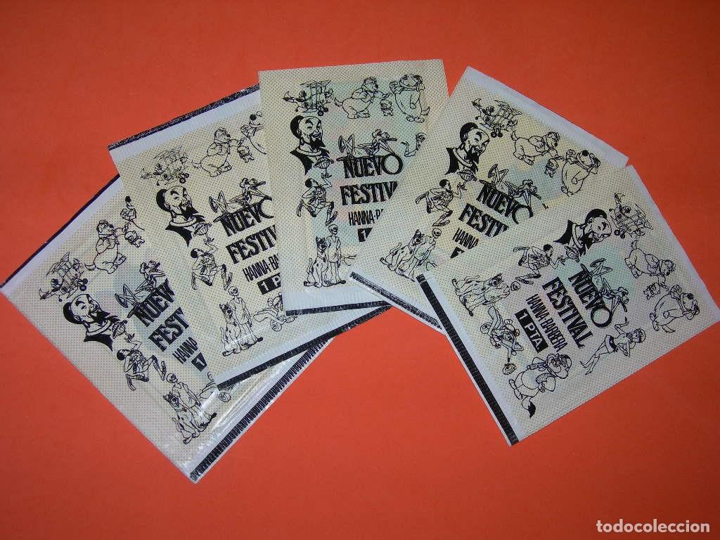Coleccionismo cromos antiguos: LOTE DE 5 SOBRES DE CROMOS SIN ABRIR COLECCI&Oacute;N NUEVO FESTIVAL HANNA BARBERA - EDITORIAL FHER -