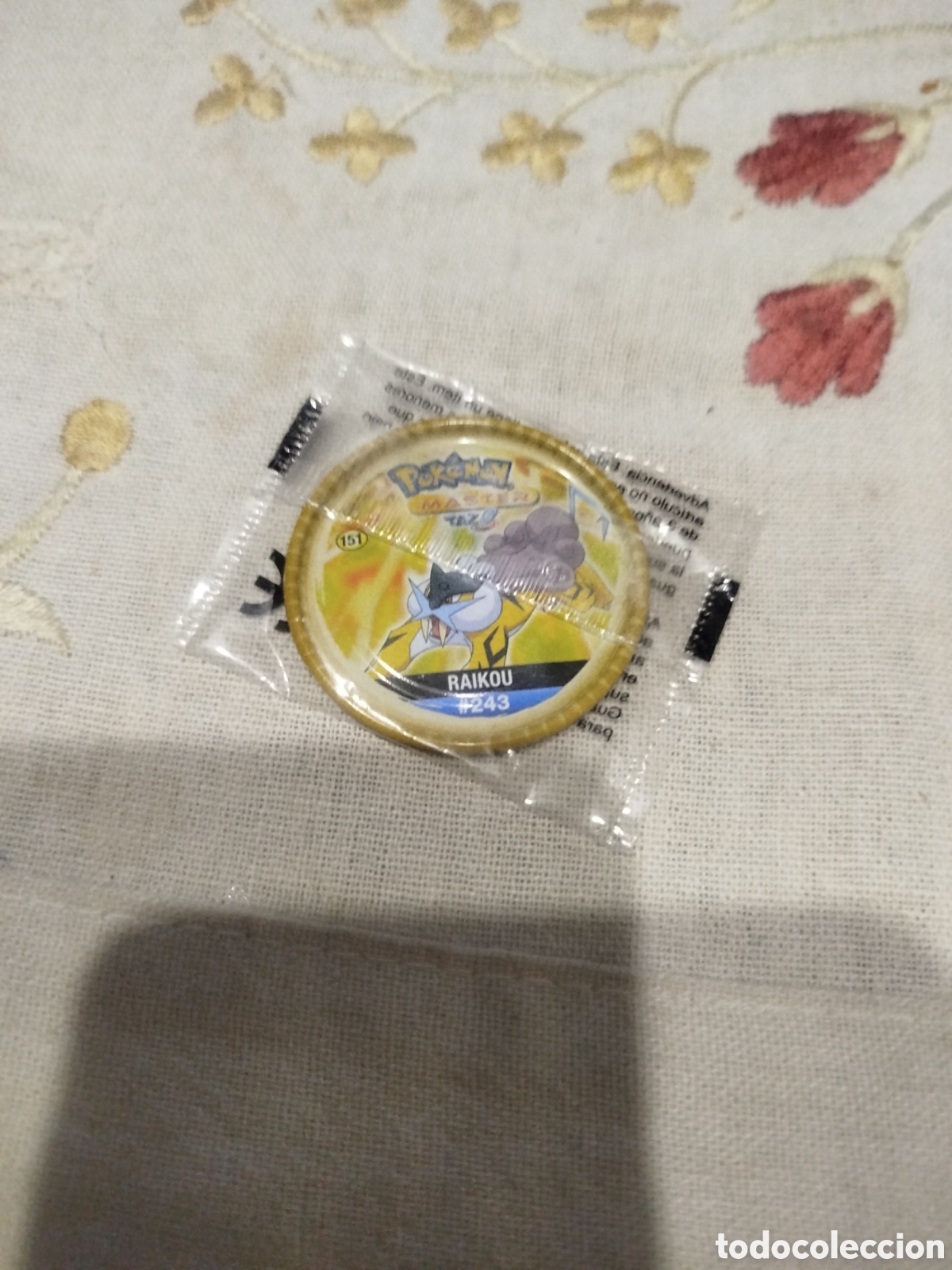 Coleccionismo cromos antiguos: Pok&eacute;mon chipicao metal blister RAIKON