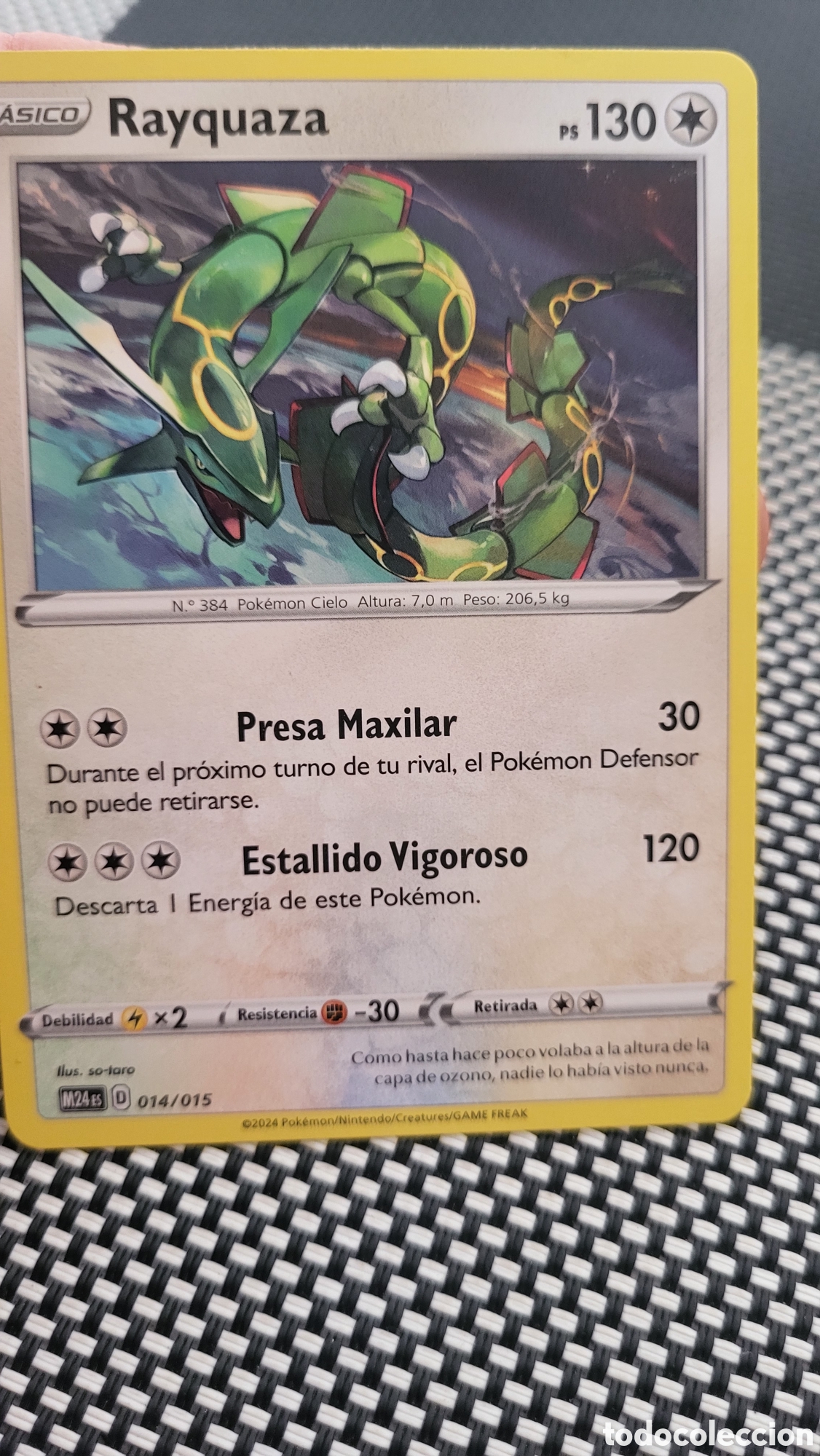 Coleccionismo cromos antiguos: Carta Pokemon Rayguaza