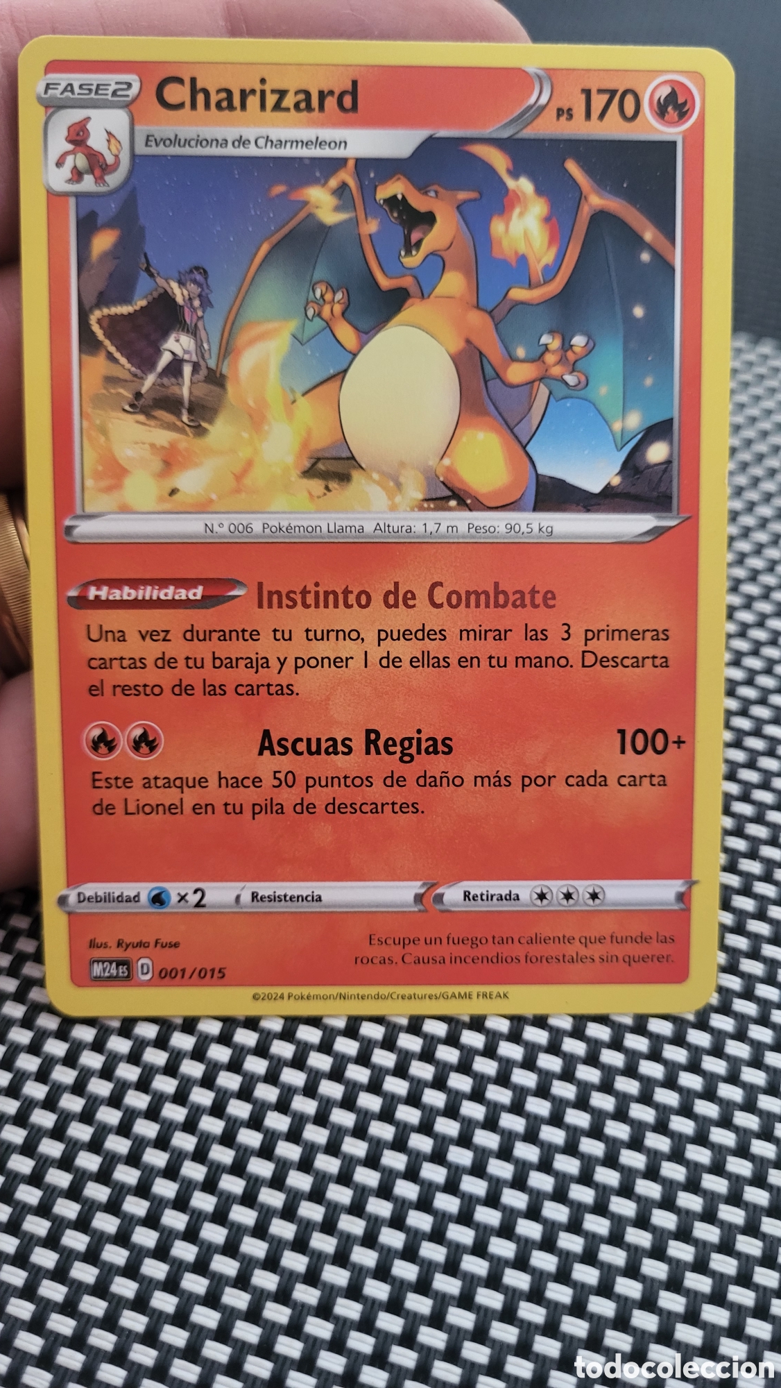Coleccionismo cromos antiguos: Carta Pokemon Charizard
