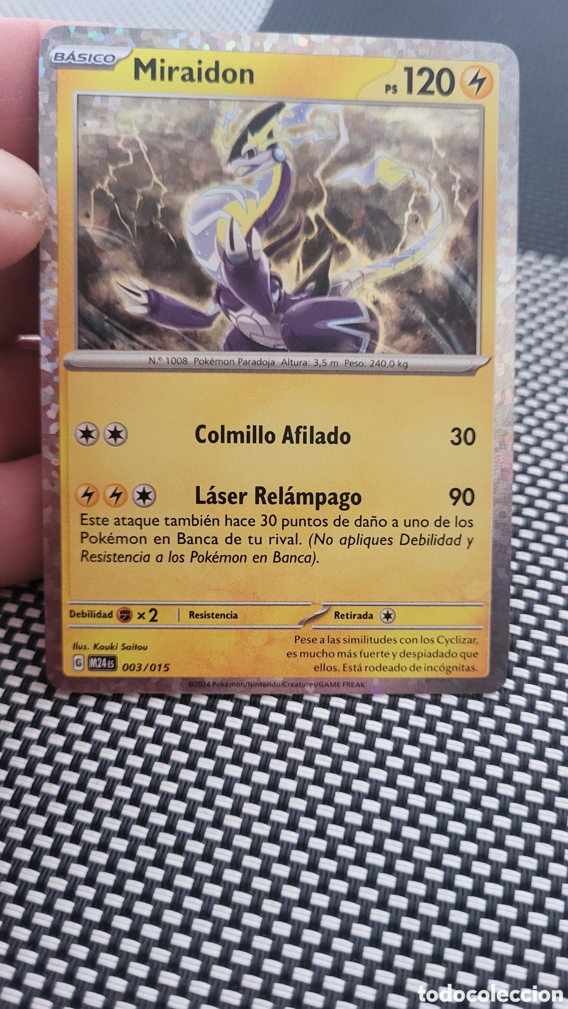 Coleccionismo cromos antiguos: Carta Pokemon Miraidon