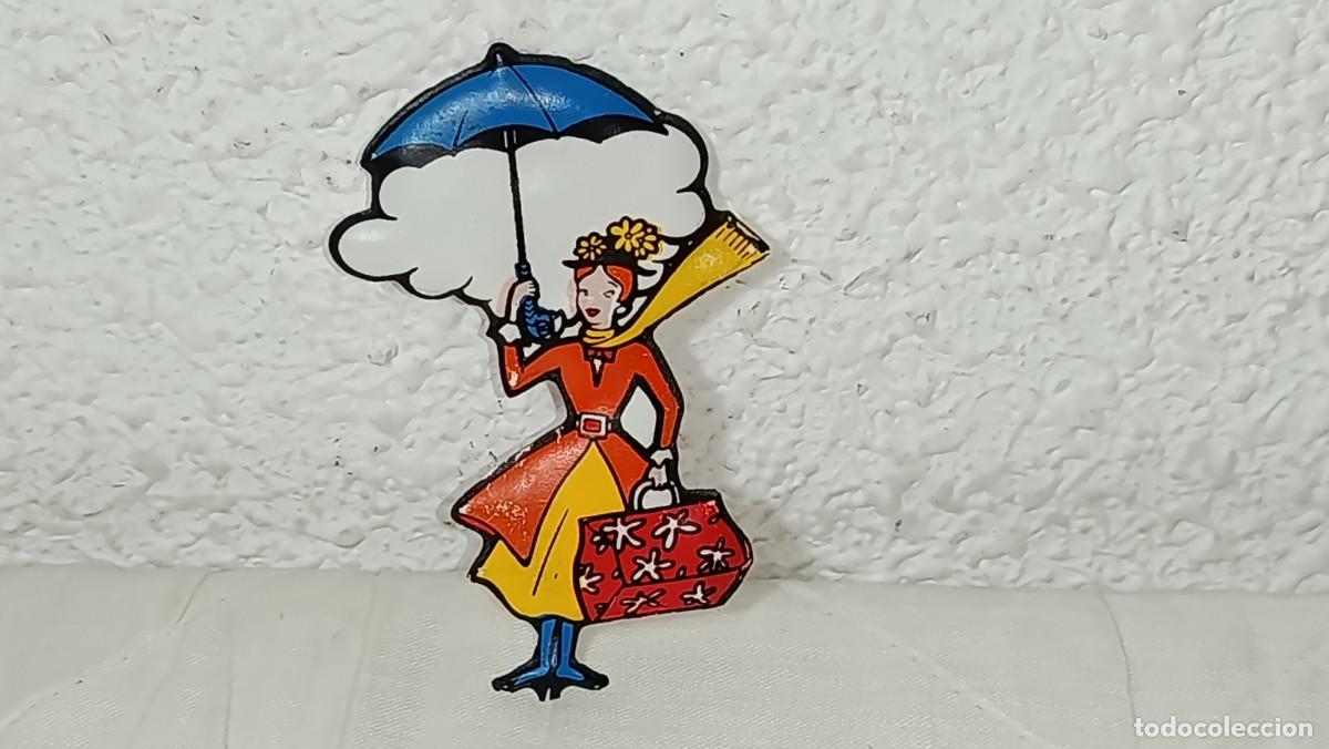 Collectionnisme Cartes &agrave; collectionner anciennes: ANTIGUO CROMO ACOLCHADO CROMOPLAST MARY POPPINS WALT DISNEY PROMOCIONAL DE FLAN MANDARIN A&Ntilde;OS 70