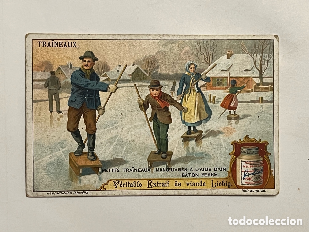 Collectionnisme Cartes &agrave; collectionner anciennes: TRINEOS. CROMO. VERITABLE EXTRAIT DE VIANDE LIEBIG. COMPAGNIE LIEBIG. Francia (h.1900?)