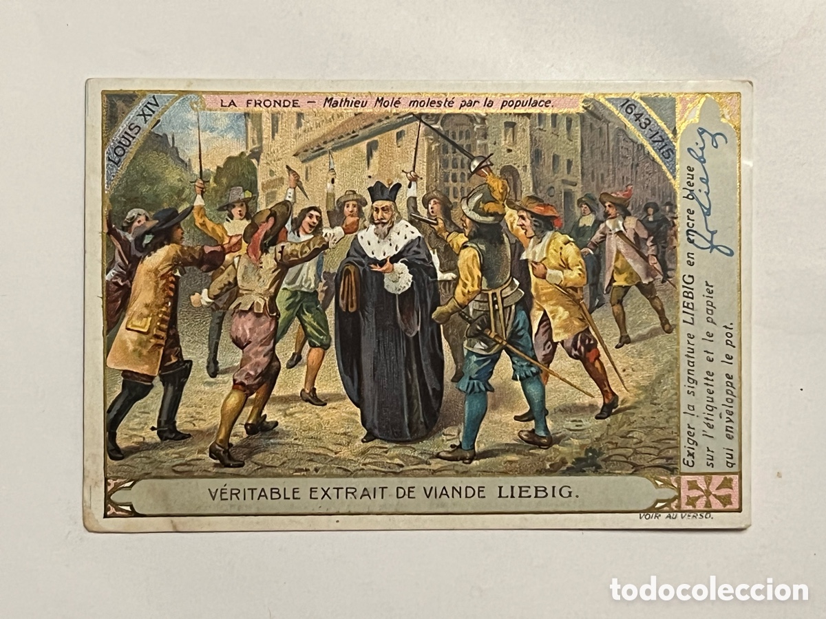 Colecionismo Cromos antigos: Mathieu Mol&eacute; CROMO. VERITABLE EXTRAIT DE VIANDE LIEBIG. COMPAGNIE LIEBIG. Francia (h.1900?)